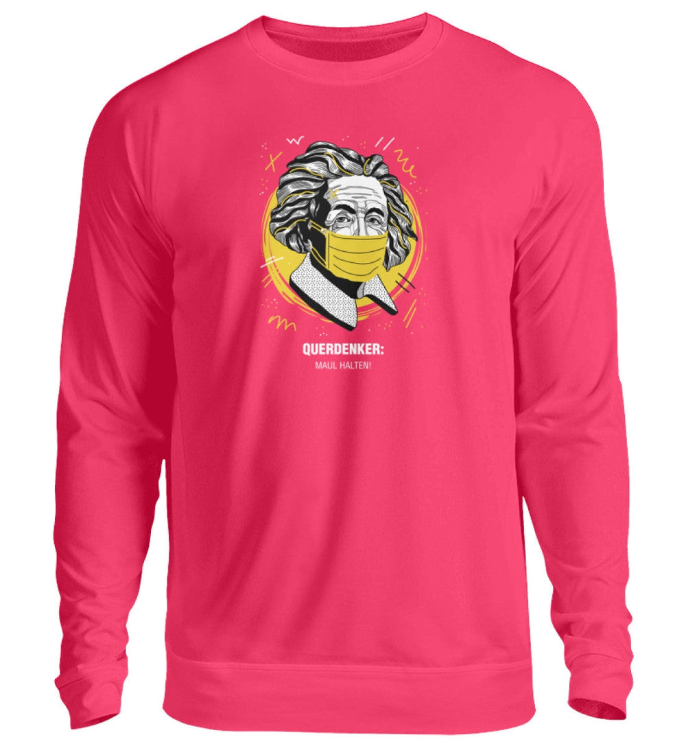 QUERDENKER: MAUL HALTEN SWEATER MÄDELS • EINSTEIN-HARLEKINSHOP