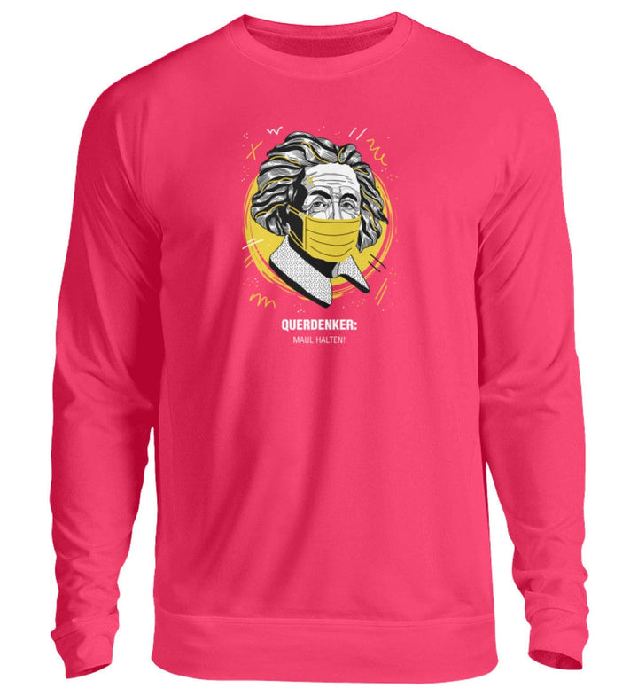 QUERDENKER: MAUL HALTEN SWEATER MÄDELS • EINSTEIN-HARLEKINSHOP
