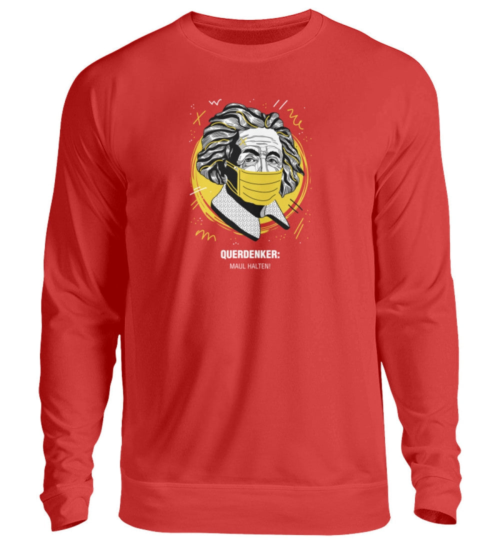 QUERDENKER: MAUL HALTEN SWEATER MÄDELS • EINSTEIN-HARLEKINSHOP