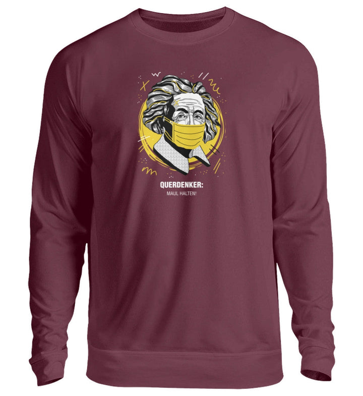 QUERDENKER: MAUL HALTEN SWEATER MÄDELS • EINSTEIN-HARLEKINSHOP