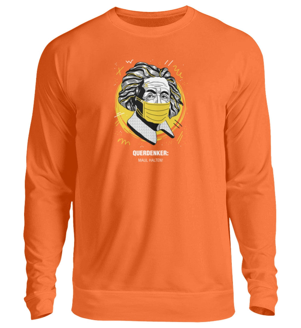 QUERDENKER: MAUL HALTEN SWEATER MÄDELS • EINSTEIN-HARLEKINSHOP