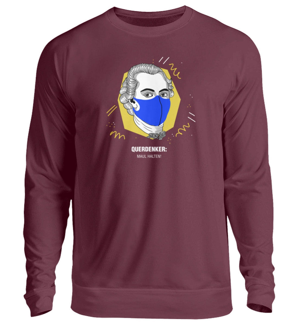 QUERDENKER: MAUL HALTEN SWEATER MÄDELS • IMMANUEL KANT-HARLEKINSHOP