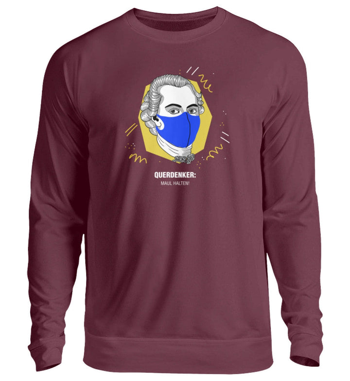 QUERDENKER: MAUL HALTEN SWEATER MÄDELS • IMMANUEL KANT-HARLEKINSHOP
