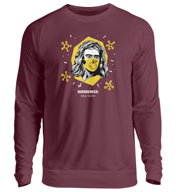 QUERDENKER: MAUL HALTEN SWEATER MÄDELS • ISAAC NEWTON-HARLEKINSHOP