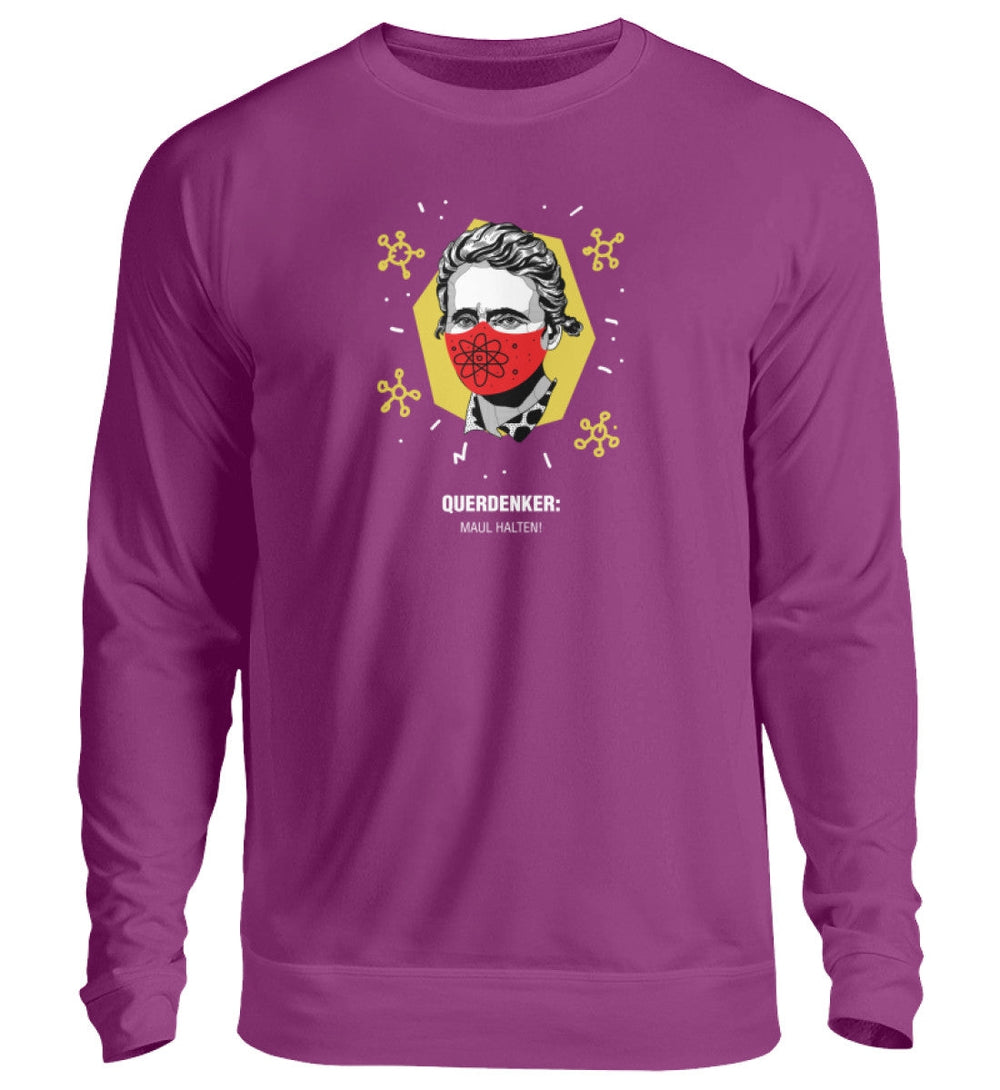 QUERDENKER: MAUL HALTEN SWEATER MÄDELS • MARIE CURIE-HARLEKINSHOP