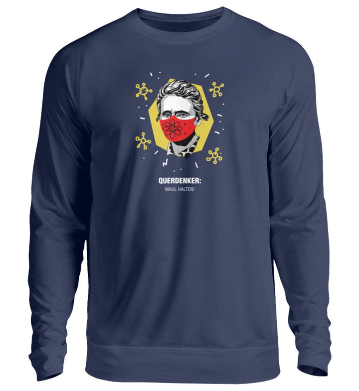 QUERDENKER: MAUL HALTEN SWEATER MÄDELS • MARIE CURIE-HARLEKINSHOP