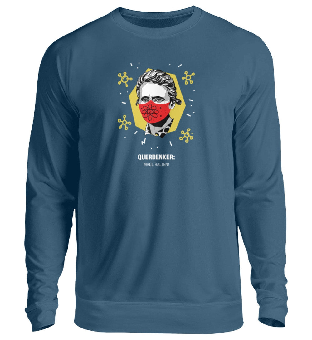 QUERDENKER: MAUL HALTEN SWEATER MÄDELS • MARIE CURIE-HARLEKINSHOP