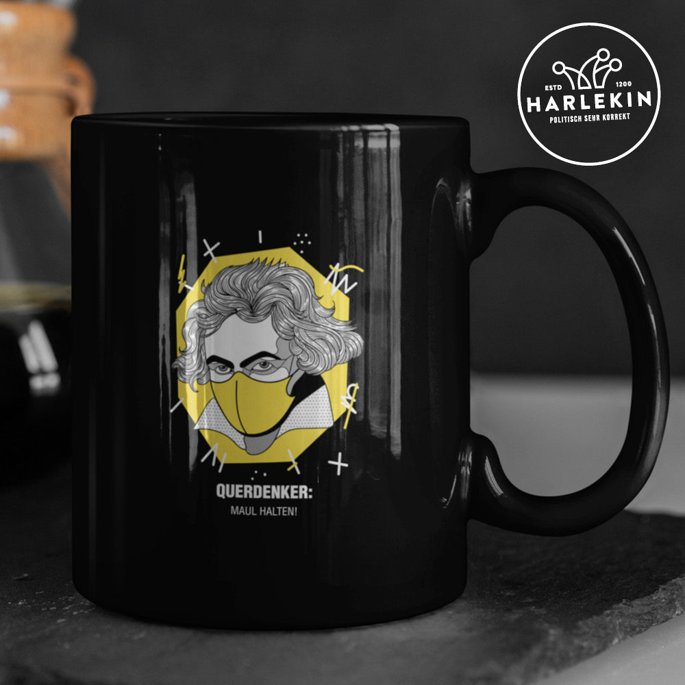 QUERDENKER: MAUL HALTEN TASSE • BEETHOVEN-HARLEKINSHOP