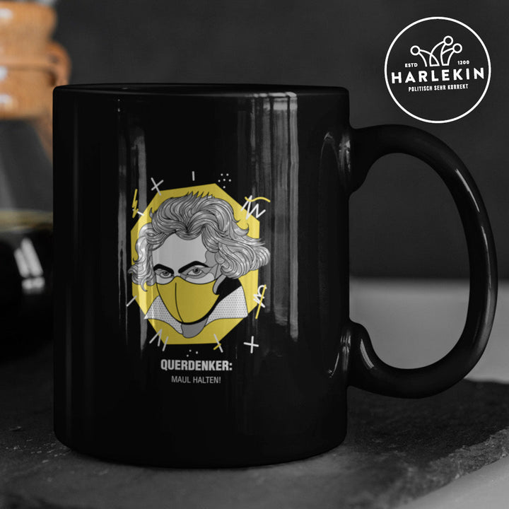 QUERDENKER: MAUL HALTEN TASSE • BEETHOVEN-HARLEKINSHOP