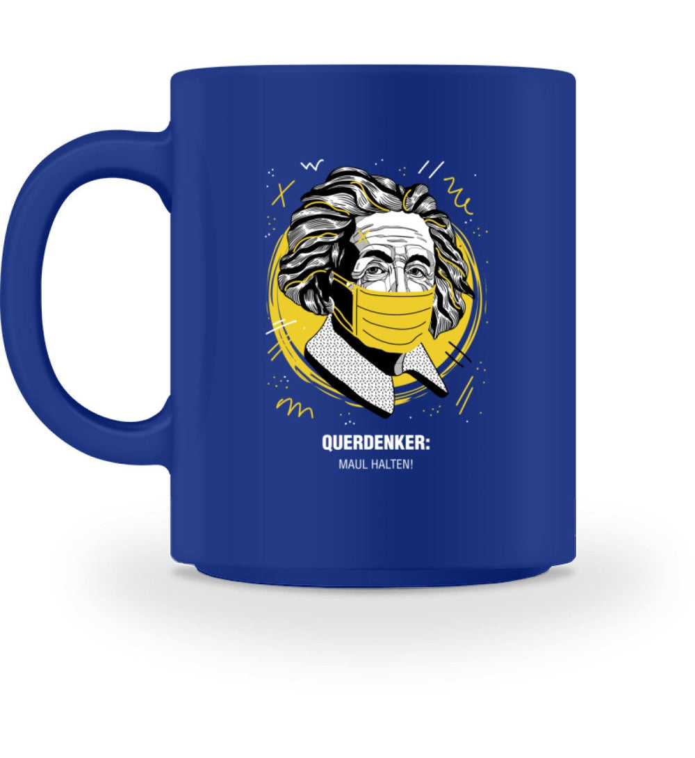 QUERDENKER: MAUL HALTEN TASSE • EINSTEIN-HARLEKINSHOP