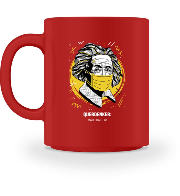 QUERDENKER: MAUL HALTEN TASSE • EINSTEIN-HARLEKINSHOP