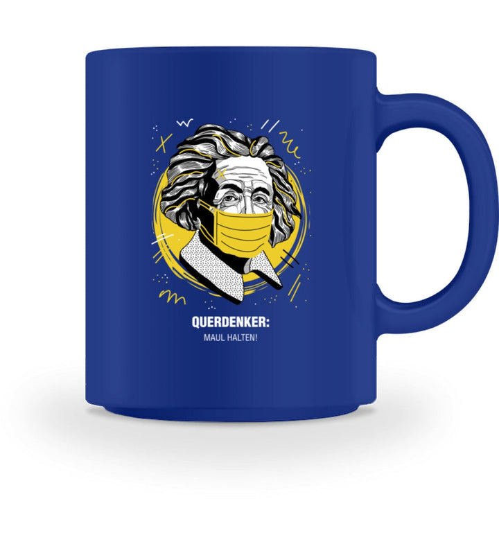 QUERDENKER: MAUL HALTEN TASSE • EINSTEIN-HARLEKINSHOP
