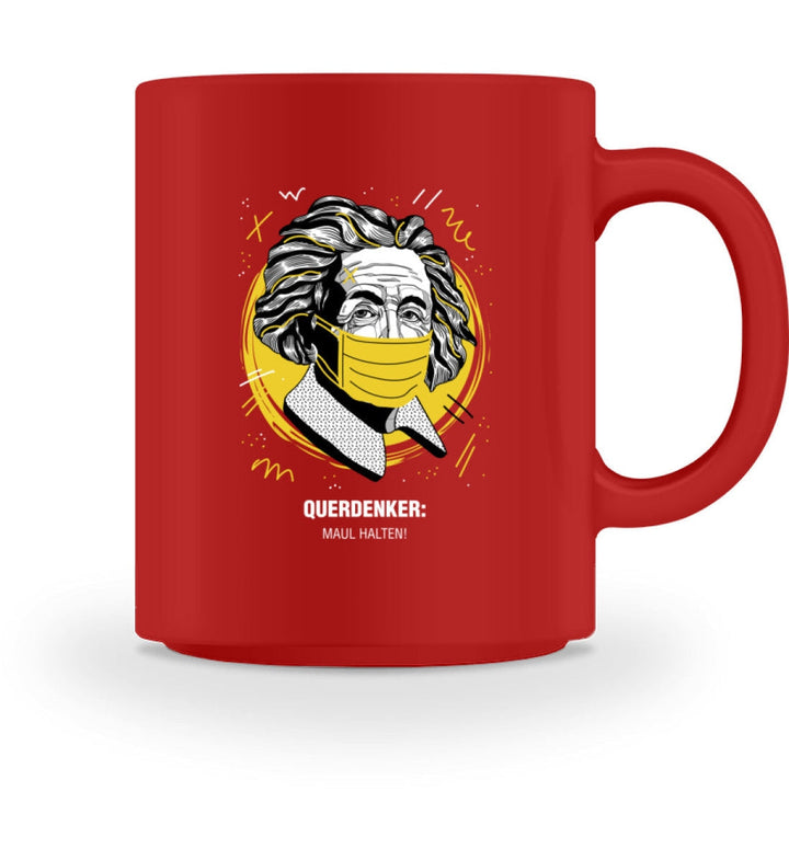 QUERDENKER: MAUL HALTEN TASSE • EINSTEIN-HARLEKINSHOP