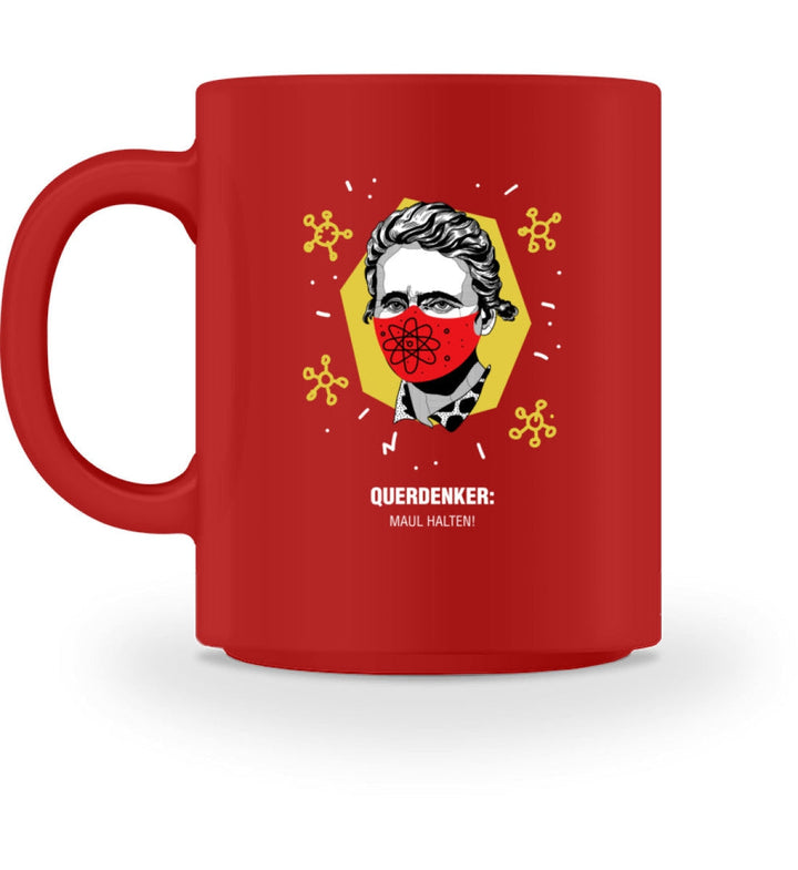 QUERDENKER: MAUL HALTEN TASSE • MARIE CURIE-HARLEKINSHOP