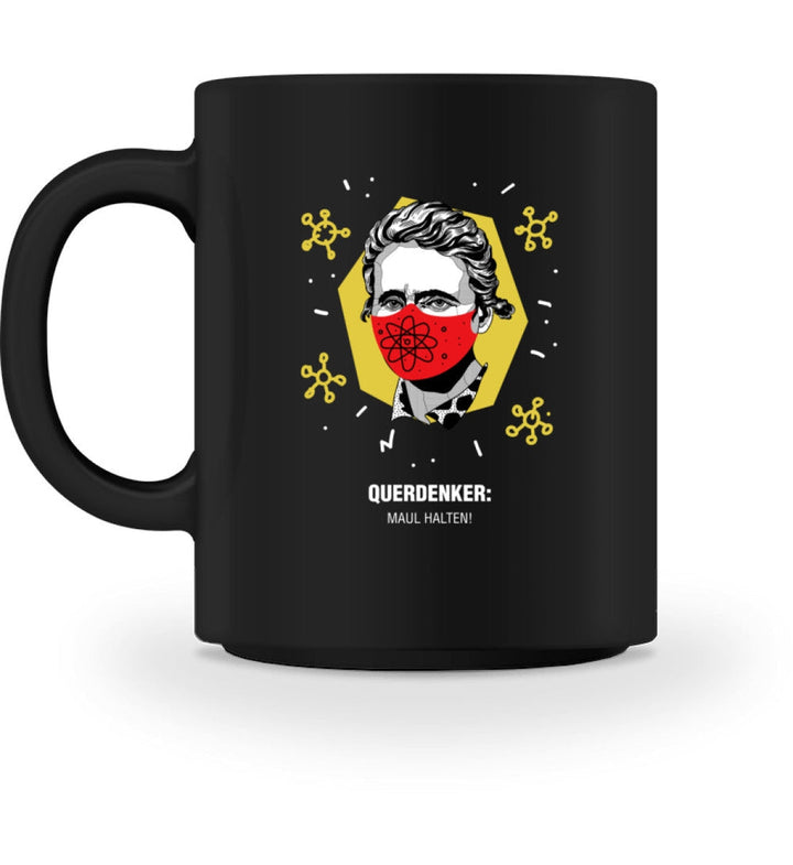 QUERDENKER: MAUL HALTEN TASSE • MARIE CURIE-HARLEKINSHOP