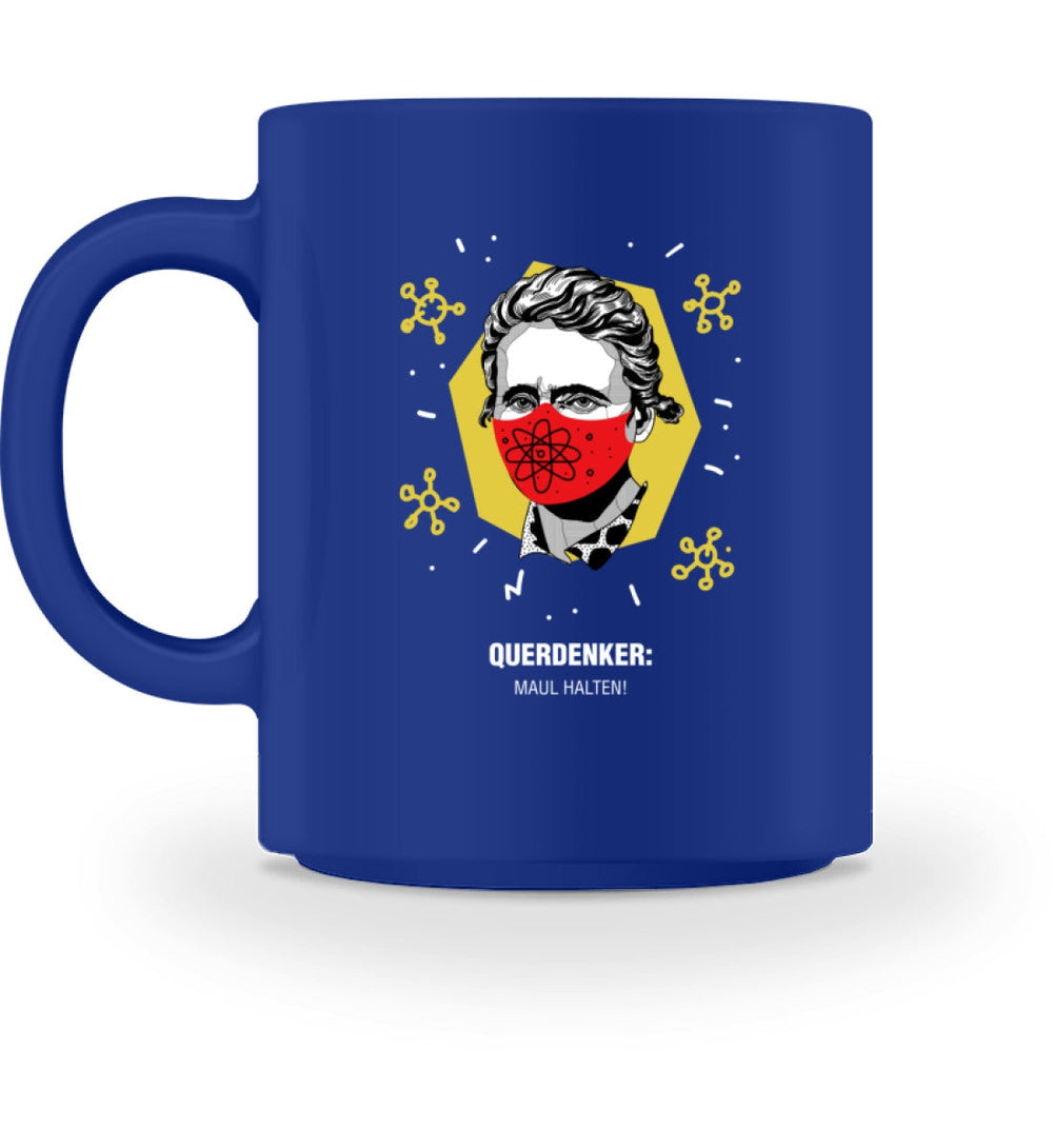 QUERDENKER: MAUL HALTEN TASSE • MARIE CURIE-HARLEKINSHOP