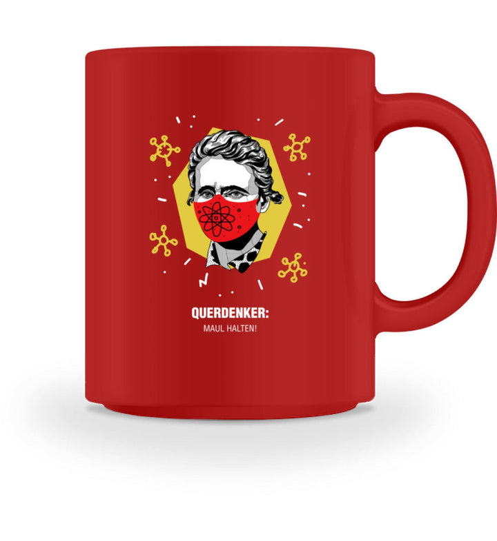 QUERDENKER: MAUL HALTEN TASSE • MARIE CURIE-HARLEKINSHOP