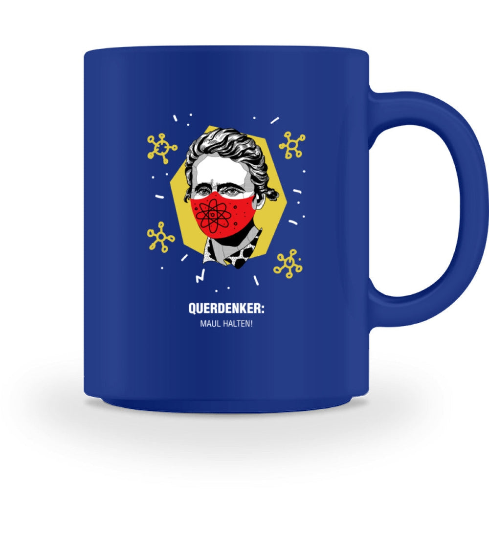 QUERDENKER: MAUL HALTEN TASSE • MARIE CURIE-HARLEKINSHOP
