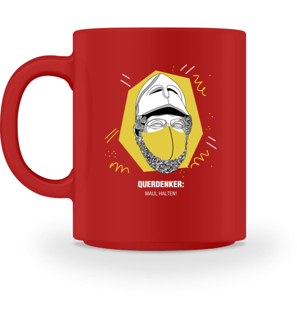 QUERDENKER: MAUL HALTEN TASSE • PERIKLES-HARLEKINSHOP
