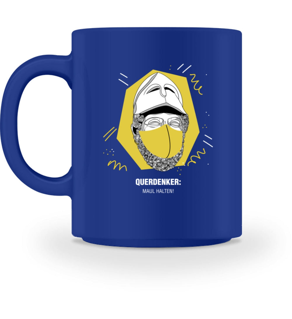 QUERDENKER: MAUL HALTEN TASSE • PERIKLES-HARLEKINSHOP