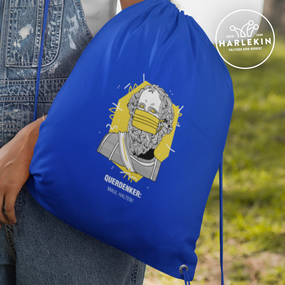 QUERDENKER: MAUL HALTEN TURNBEUTEL • ARCHIMEDES-HARLEKINSHOP