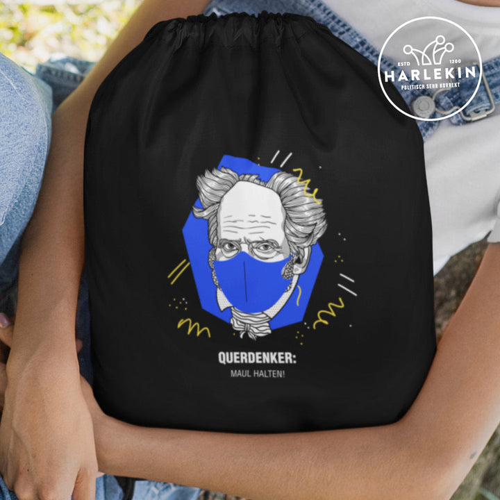 QUERDENKER: MAUL HALTEN TURNBEUTEL • ARTHUR SCHOPENHAUER-HARLEKINSHOP