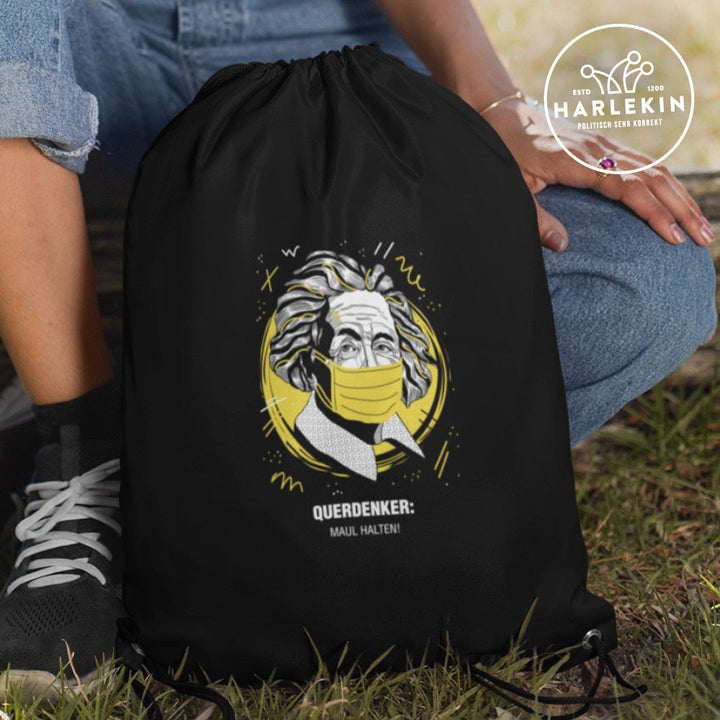 QUERDENKER: MAUL HALTEN TURNBEUTEL • EINSTEIN-HARLEKINSHOP