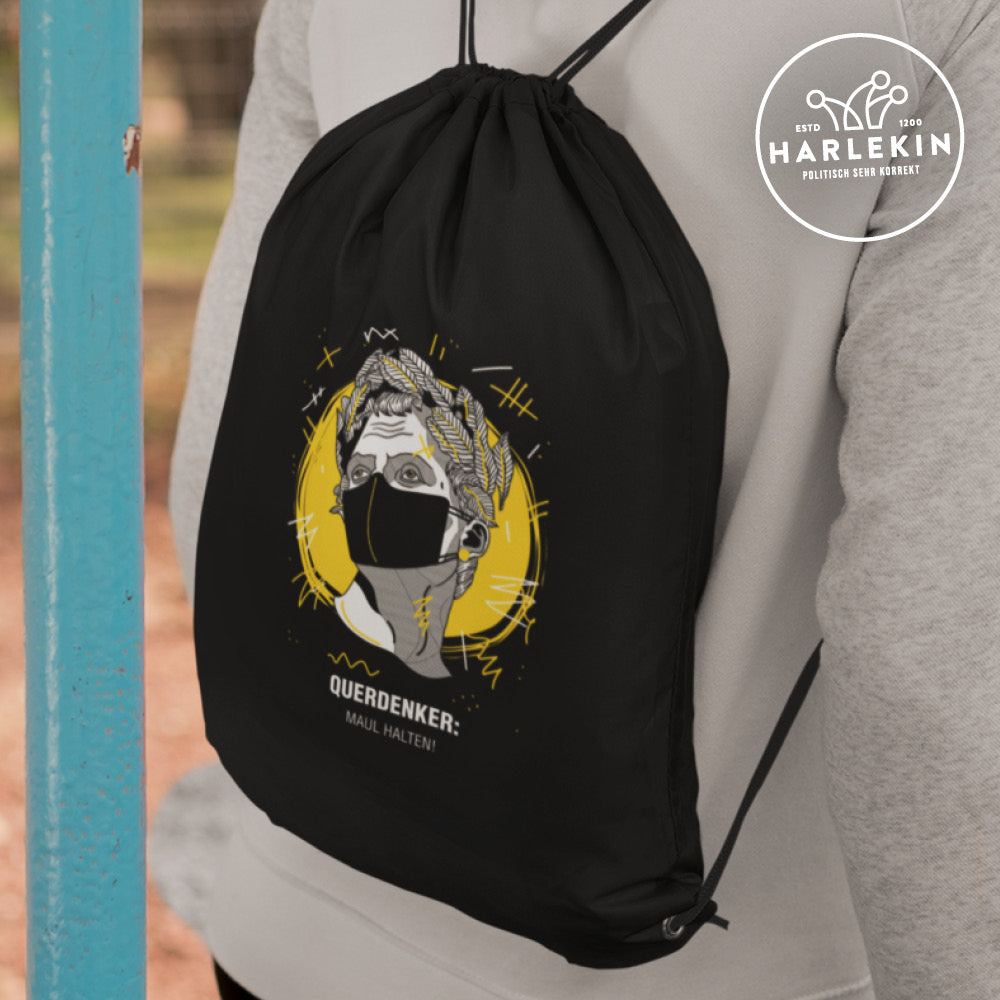 QUERDENKER: MAUL HALTEN TURNBEUTEL • JULIUS CÄSAR-HARLEKINSHOP