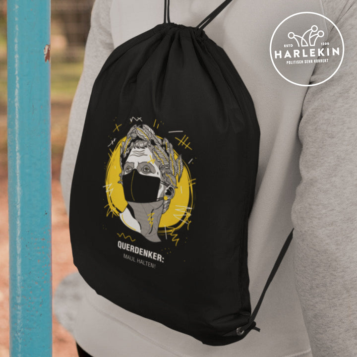 QUERDENKER: MAUL HALTEN TURNBEUTEL • JULIUS CÄSAR-HARLEKINSHOP