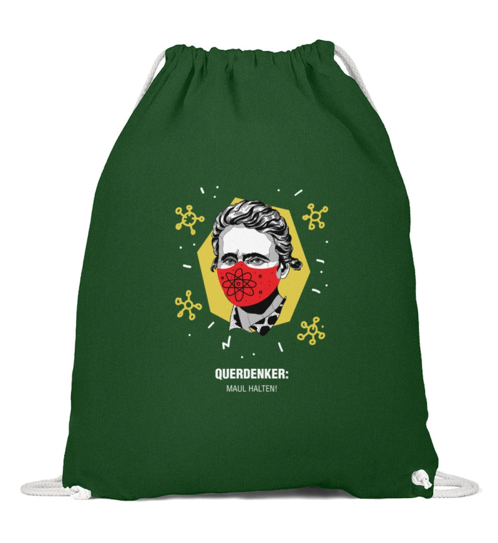 QUERDENKER: MAUL HALTEN TURNBEUTEL • MARIE CURIE-HARLEKINSHOP