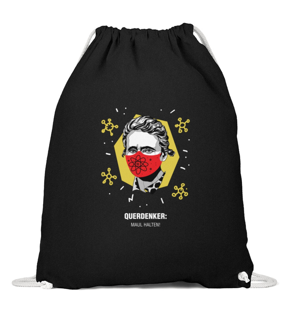 QUERDENKER: MAUL HALTEN TURNBEUTEL • MARIE CURIE-HARLEKINSHOP