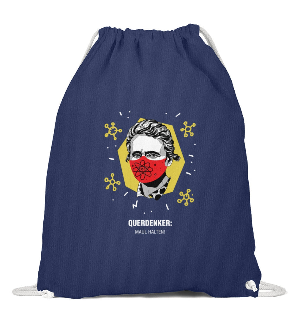 QUERDENKER: MAUL HALTEN TURNBEUTEL • MARIE CURIE-HARLEKINSHOP