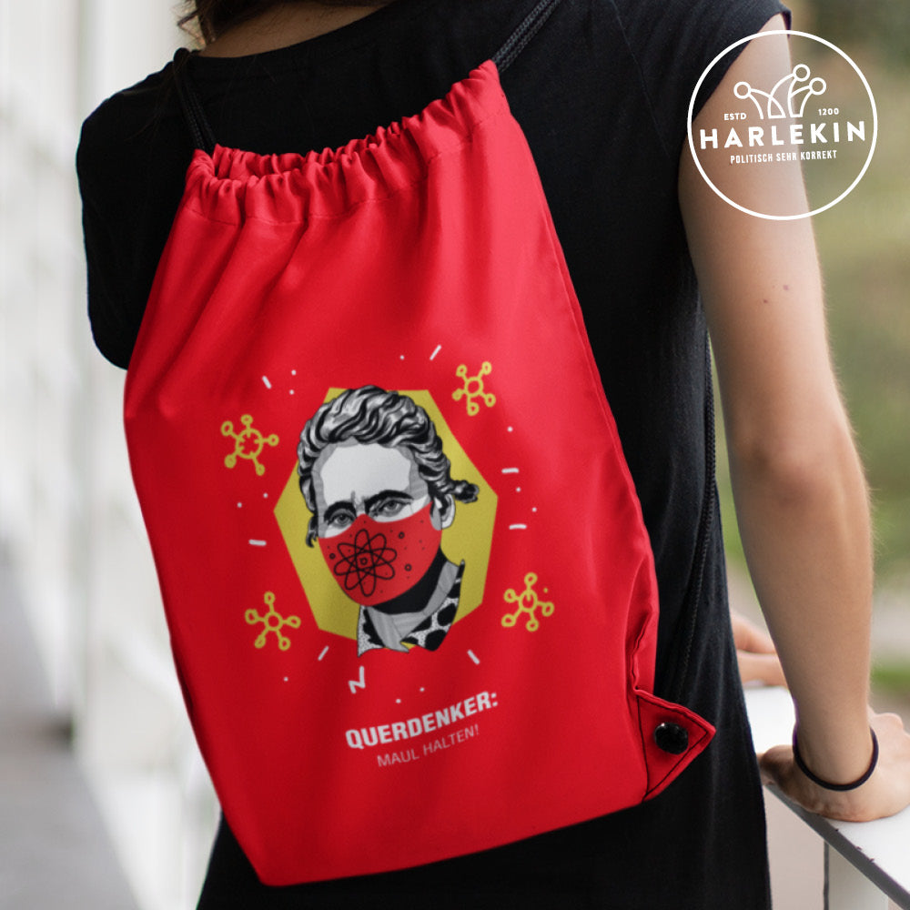 QUERDENKER: MAUL HALTEN TURNBEUTEL • MARIE CURIE-HARLEKINSHOP