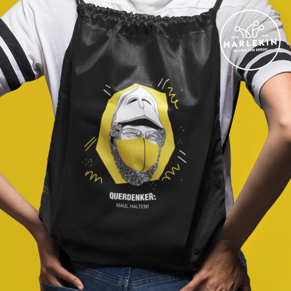 QUERDENKER: MAUL HALTEN TURNBEUTEL • PERIKLES-HARLEKINSHOP