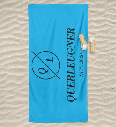 QUERLEUGNER BEACH TOWEL / STRANDTUCH • QUERLEUGNER BADGE - DUNKEL-HARLEKINSHOP