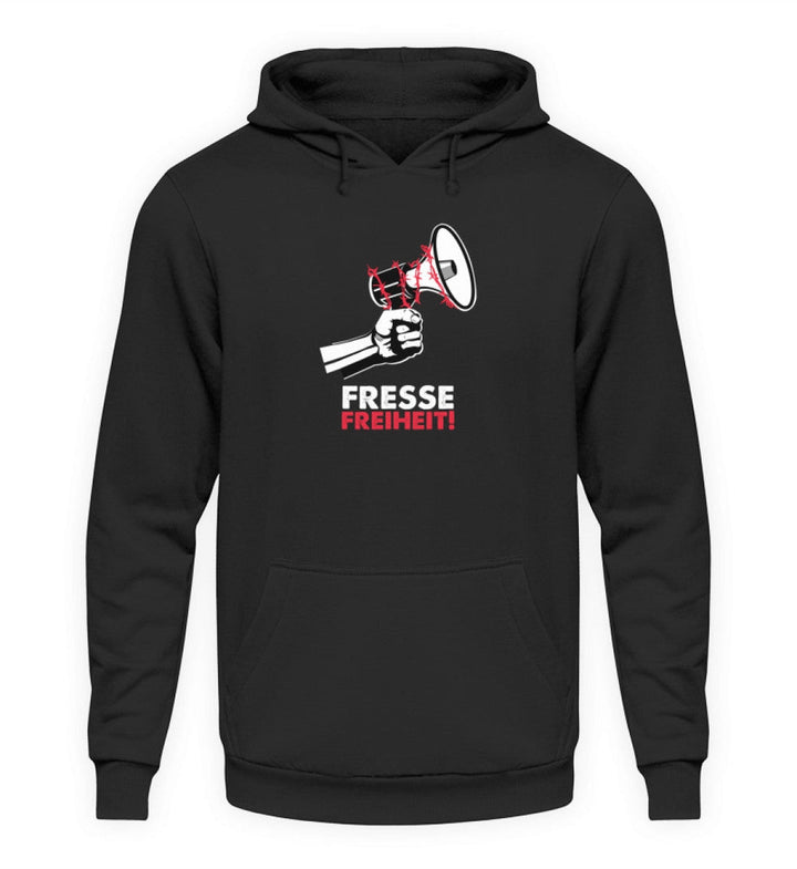 QUERLEUGNER HOODIE MÄDELS • FRESSEFREIHEIT / MEGAPHON-HARLEKINSHOP