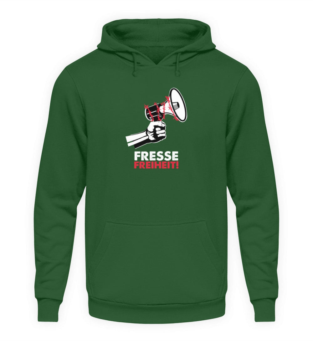 QUERLEUGNER HOODIE MÄDELS • FRESSEFREIHEIT / MEGAPHON-HARLEKINSHOP