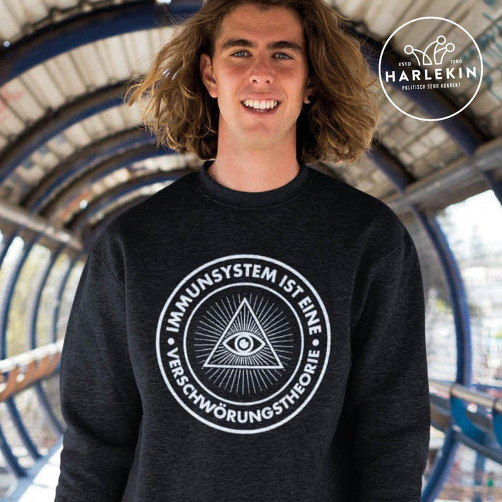 QUERLEUGNER ORGANIC SWEATER BUBEN • IMMUNSYSTEM IST EINE VERSCHWÖRUNGSTHEORIE-HARLEKINSHOP