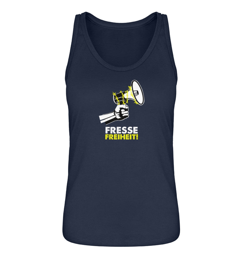 QUERLEUGNER ORGANIC TANK TOP MÄDELS • FRESSEFREIHEIT / MEGAPHON-HARLEKINSHOP