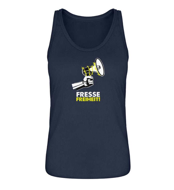 QUERLEUGNER ORGANIC TANK TOP MÄDELS • FRESSEFREIHEIT / MEGAPHON-HARLEKINSHOP