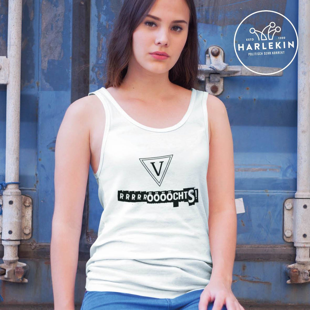QUERLEUGNER ORGANIC TANK TOP MÄDELS • PETZE RÖÖÖCHTS - DUNKEL-HARLEKINSHOP