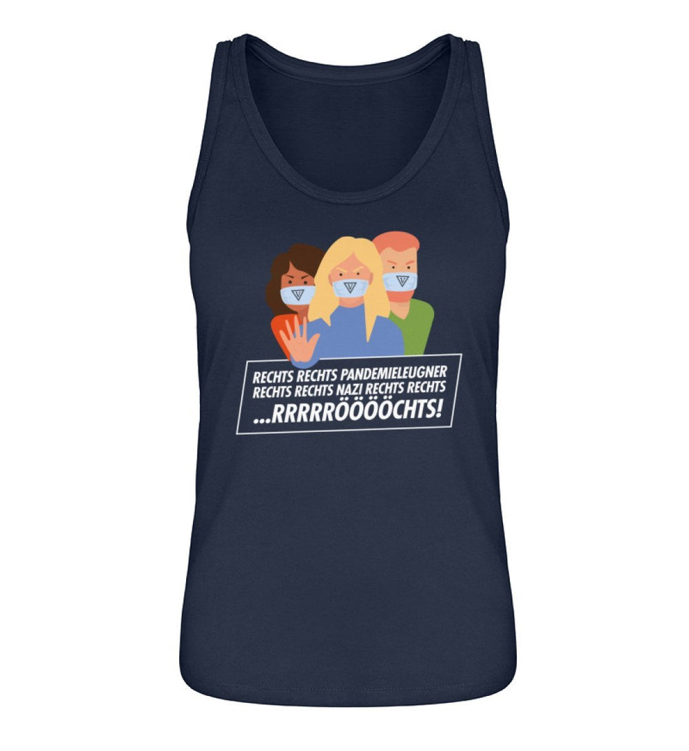 QUERLEUGNER ORGANIC TANK TOP MÄDELS • RECHTS RECHTS PANDEMIELEUGNER-HARLEKINSHOP