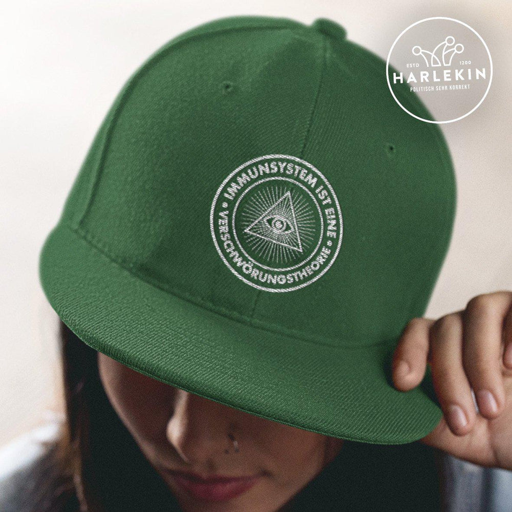 QUERLEUGNER SNAPBACK • IMMUNSYSTEM IST EINE VERSCHWÖRUNGSTHEORIE // EDLER STICK-HARLEKINSHOP