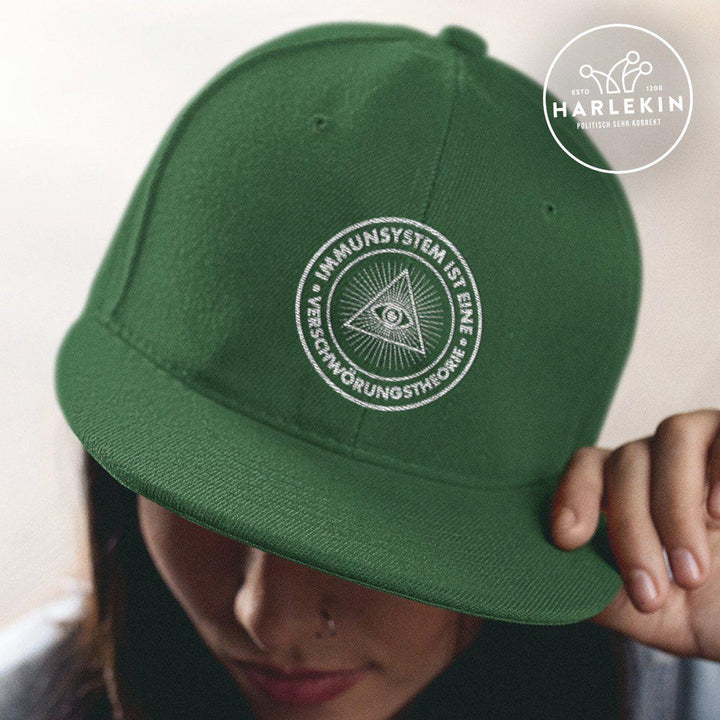 QUERLEUGNER SNAPBACK • IMMUNSYSTEM IST EINE VERSCHWÖRUNGSTHEORIE // EDLER STICK-HARLEKINSHOP