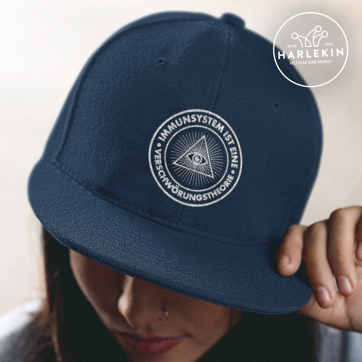 QUERLEUGNER SNAPBACK • IMMUNSYSTEM IST EINE VERSCHWÖRUNGSTHEORIE // EDLER STICK-HARLEKINSHOP