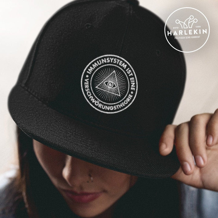 QUERLEUGNER SNAPBACK • IMMUNSYSTEM IST EINE VERSCHWÖRUNGSTHEORIE // EDLER STICK-HARLEKINSHOP