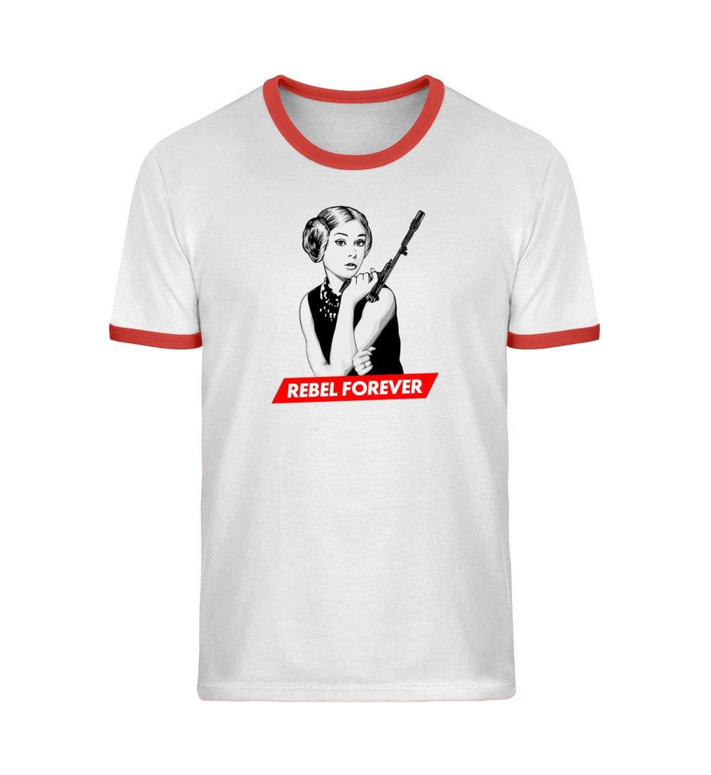RETRO RINGER ORGANIC SHIRT MÄDELS • AUDREY / REBEL FOREVER-HARLEKINSHOP