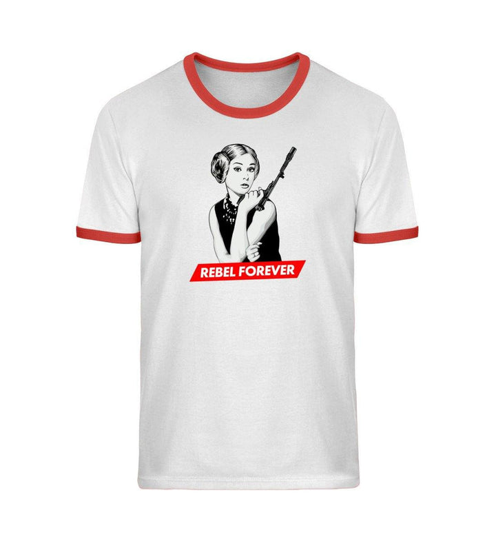 RETRO RINGER ORGANIC SHIRT MÄDELS • AUDREY / REBEL FOREVER-HARLEKINSHOP