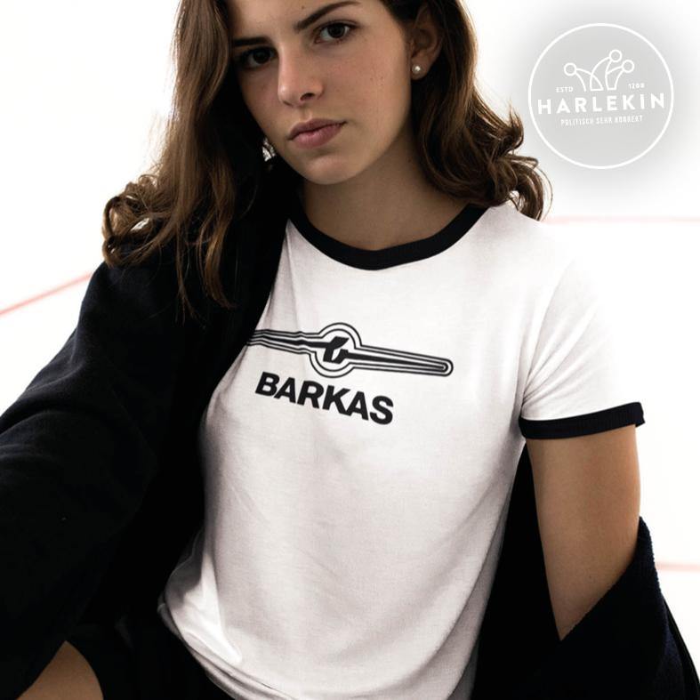 RETRO RINGER ORGANIC SHIRT MÄDELS • BARKAS-HARLEKINSHOP