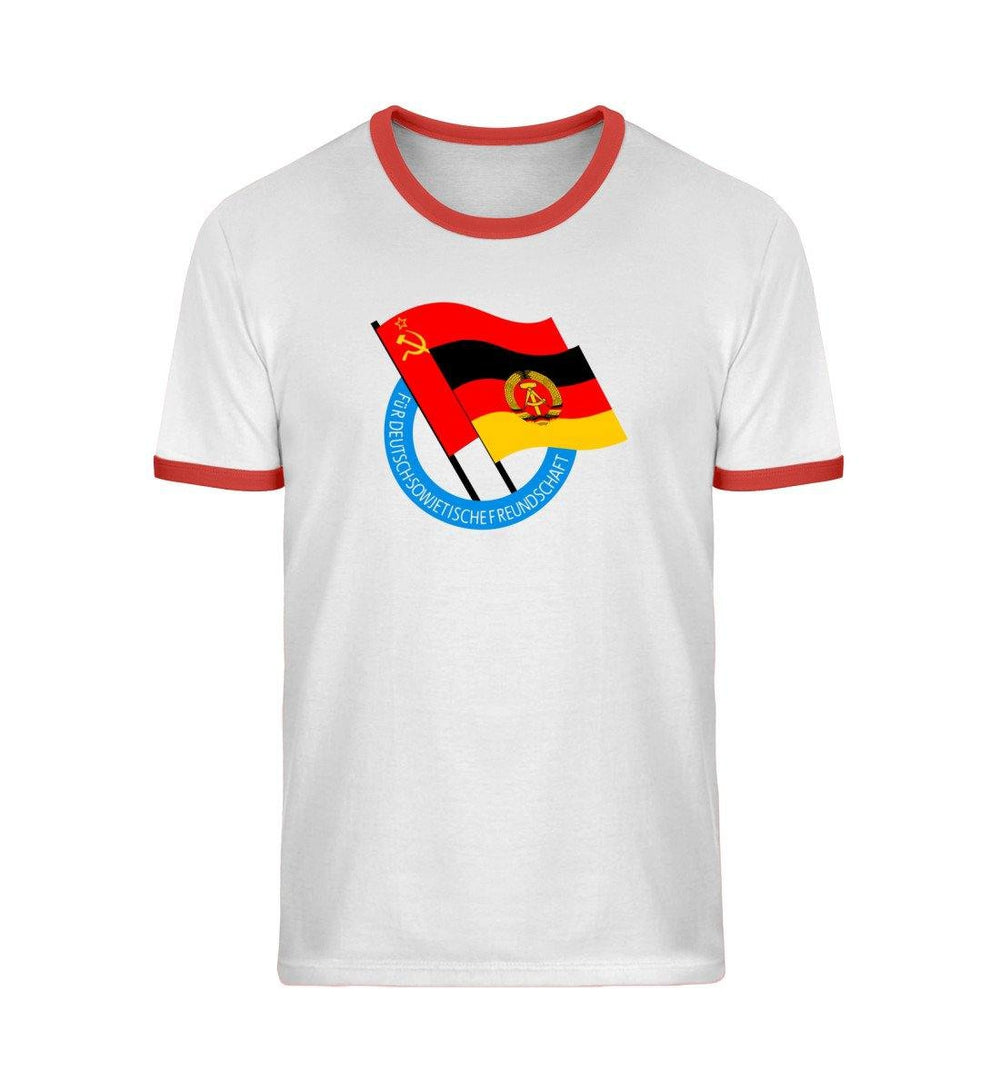 RETRO RINGER ORGANIC SHIRT MÄDELS • DEUTSCH-SOWJETISCHE FREUNDSCHAFT-HARLEKINSHOP